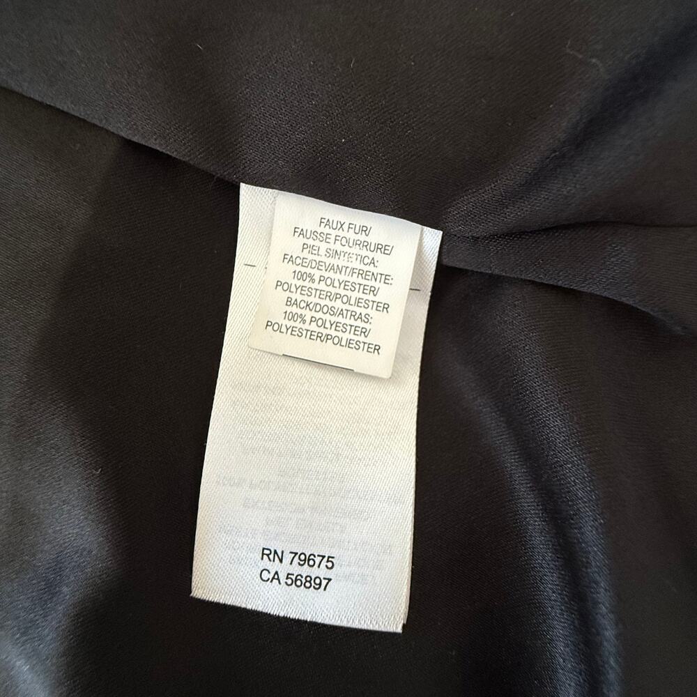 Lucky Brand Black Teddy Sherpa Hooded Jacket Women’s L Oversized Full Zip Cozy - Picture 15 of 16